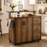 Kitchen Island Trolley with Storage Drawers and Wheels Image 3