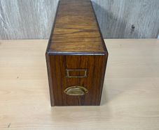 Victorian Oak Index Card Drawer - Large - 50cm x 17cm x 24cm