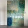 Green large abstract painting Image 2