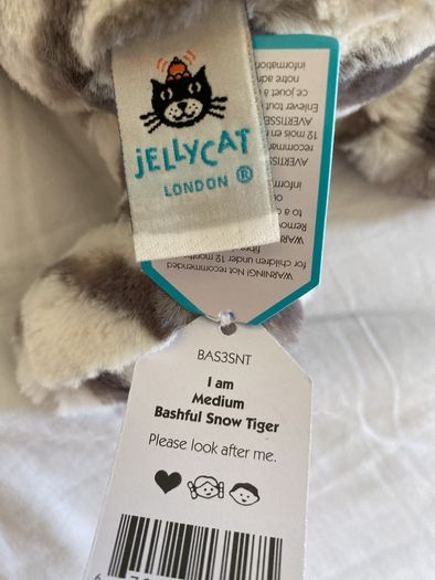 JELLYCAT Bashful Snow Tiger Medium