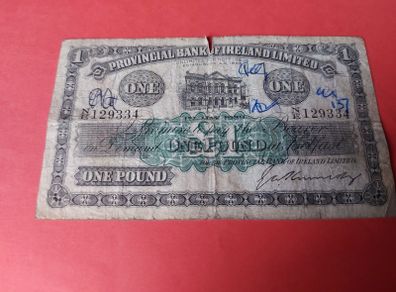 Provincial Bank Of Ireland Limited 1939 One Pound