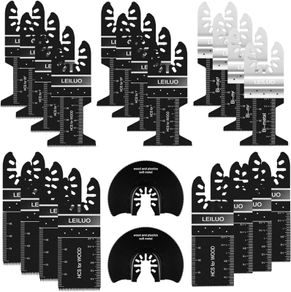 FREE EXPRESS SHIPPING 24 PC Multitool Blades LEILUO Oscillating Saw Blades for Wood Metal Plastics Quick Release Oscillating Tool Blades Kit Fit Dewalt Worx Rockwell Milwaukee Makita Ryobi Silverline Black Decker etc
