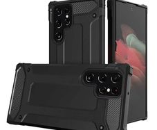 Black Shockproof Armour Case For Samsung Galaxy S23 ULTRA Hybrid Back Cover