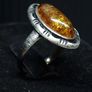 Sterling Silver 925 Amber Ring Image 3