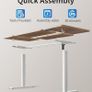 Electric Standing Desk Height Adjustable For Gaming and Computer, 120 x 60cm Sit Stand Electric Home Office Desk with Memory Smart Pannel, 4 Pieces Splice Board, Oak Image 8