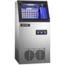 NEW SALE | Commercial Ice Maker, 132 LBS/24H, Stainless Steel Ice Cube Maker Machine w/ 22 LBS Storage, 410W Ice Making Machine w/ LED Control Panel Water Filter Pipes Ice Scoop for Bars Restaurants, 220V Image 5