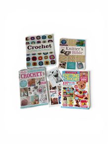 Knitting, crochet books