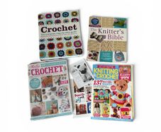 Knitting, crochet books