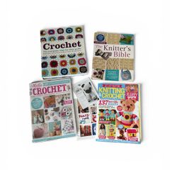 Knitting, crochet books