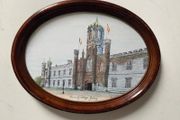 This piece is a signed print or reproduction featuring University College Galway (now known as the University of Galway).