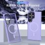 For Samsung Galaxy S24 Ultra Skin-Feel Magnetic Magsafe Case Purple Image 2