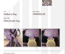 Mulberry Tassle Hobo bag in rich plum