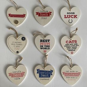 Wooden Hanging Plaque | Heart Shaped