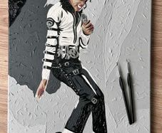 Michael Jackson King of Pop iconic acrylic canvas painting music icon
