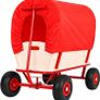 Handcart heavy duty  holds  up to 180 kg Handcart Wood up to 180 kg 4 Profile Pneumatic Tyres Hand Trolley Transport Trolley All-Round Steel Tube Frame Red Garden Trolley Image 5