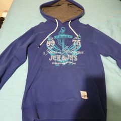 jack & jones blue medium large hoodie
