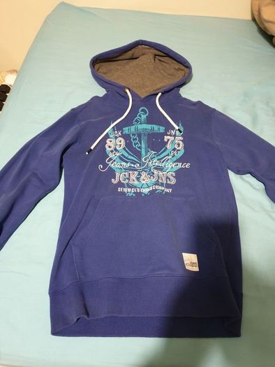 jack & jones blue medium large hoodie
