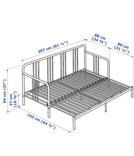 IKEA FYRESDAL Day-bed with 2 mattresses