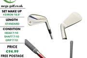 Taylormade P770 2020 #3 Iron 19.5 Degree / KBS Tour Regular