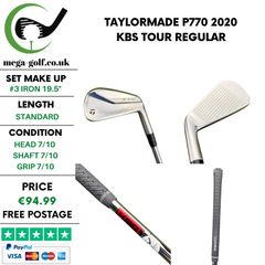 Taylormade P770 2020 #3 Iron 19.5 Degree / KBS Tour Regular