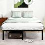 4ft6 Double Bed Frames, 36cm High Metal Platform Bed Frames Double with Storage Under Bed/Steel Slats Mattress Base, No Box Spring Needed, Enhanced Support Noise Free, Black Image 2
