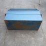 Vintage toolbox. Heavy pressed steel box. Cantilevered. Image 8