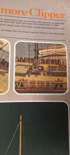 Antique Harvey 1847 Baltimore Clipper Model ship kit