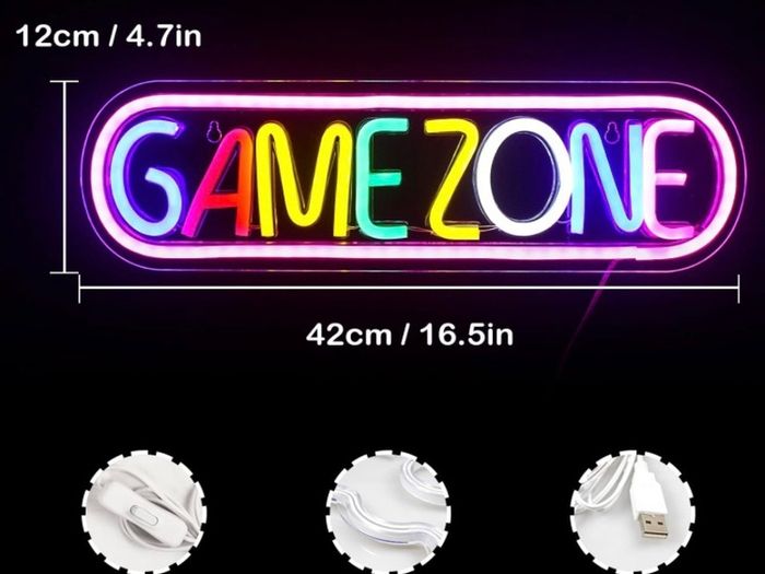 Game Zone Neon Signs Gamer LED Neon Light Gaming Zone Neon Sign for Game Room Decor,Play Area, Man Cave,Pub, Gift for Teens, Friends, Boys (FREE POSTAGE)