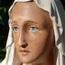 25" Early Chalkware Figure of The Virgin Mary Image 5