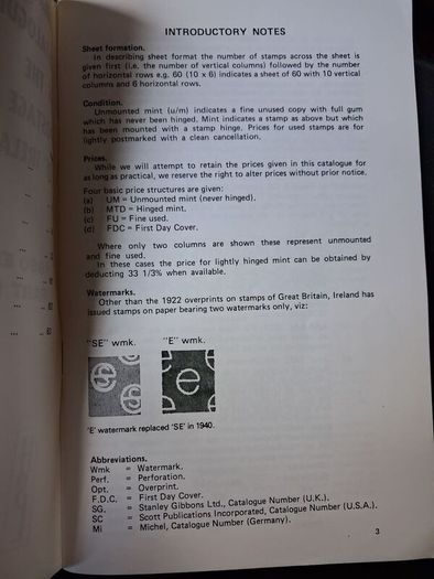 Hibernian / Simplified catalogue of the Postage Stamps of Ireland 1922 - 1979 / 1980