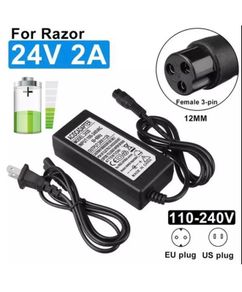 24v 2A Electric scooter E scooter Battery Charger For RAZOR E100 E125 E150 E200 E300 Charger Connector Adapter