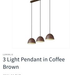3 light pendant in coffee brown
