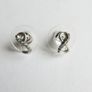 Pandora 925 Sterling Silver Sparkling Infinity Stud Earrings Image 9