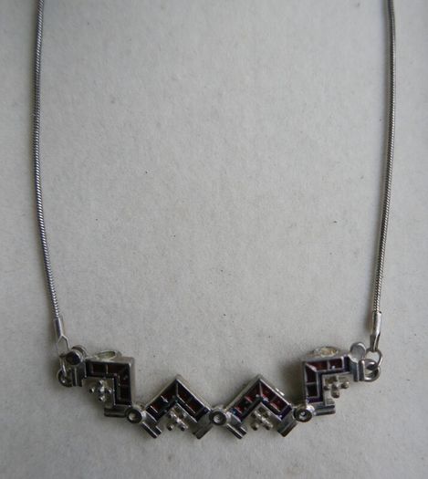 Vintage Silver 925 Jerusalem Cross Necklace Open Pendant Sterling Plated Holy Chain