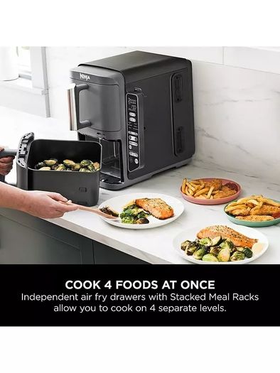 Ninja Double Stack XL 2-Level Air Fryer with Smart Cook System 9.5L SL451UK
