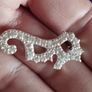Silver 925, pendant "Seahorse" with rhinestones. Image 2