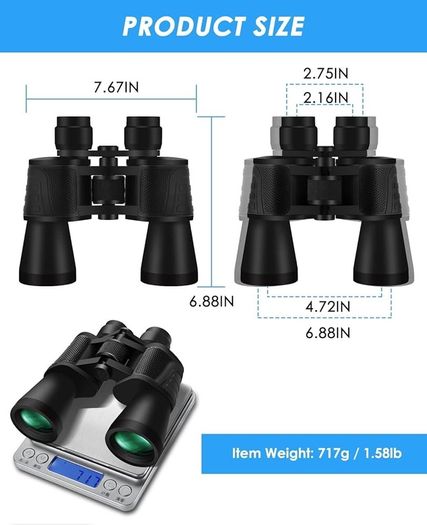 SALE | 10x50 High Power Binoculars for Adults - HD Professional Binoculars with Clear Vision, BAK4 Prism, FMC Lens - Waterproof Binoculars Telescope for Bird Watching Hunting Travel Football Games
