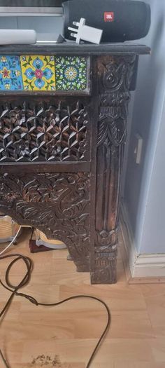 unique Indian tiled  side board 127cm length 76 cm height x 38cm