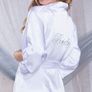 Satin Silk Long Robe Personalised Crystal Bride Bridesmaid Wedding Bridal Party With Rhinestones Image 3