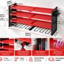 Heavy Duty Wall Mounted Power Tool Organiser  4 Tier Garage Storage Rack with 8 Drill Holders Image 3