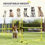 4 Pieces Dog Agility Training Equipment, Adjustable Height Jumps Hurdle with Carrying Bag for Outdoor, Yellow Image 3