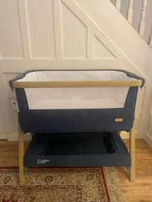 Tutti Bambini Oak Navy Beside Crib/Cot
