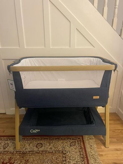 Tutti Bambini Oak Navy Beside Crib/Cot