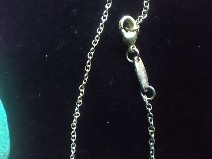 Tiffany and Co silver pendant, double Open Heart, Elsa Peretti