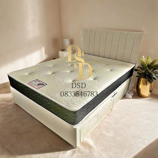 King Size Cream Divan Bed