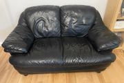 Free Black Leather 2 Seater Sofa