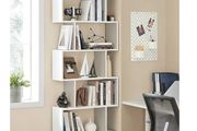 Bookshelf, 6-Tier Bookcase, 24 x 70 x 191.6 cm, Room Divider, Cube Display Shelf, Freestanding Storage Shelf, Modern Style, for Living room, Bedroom, Office, Matte White