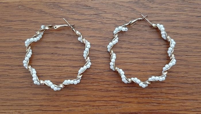 Pretty beaded hoop earrings