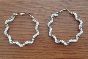 Pretty beaded hoop earrings