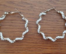 Pretty beaded hoop earrings